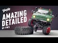 Overcomes easily. RC crawler Mercedes Benz Unimog 421 in 1/24 scale by FMS Model
