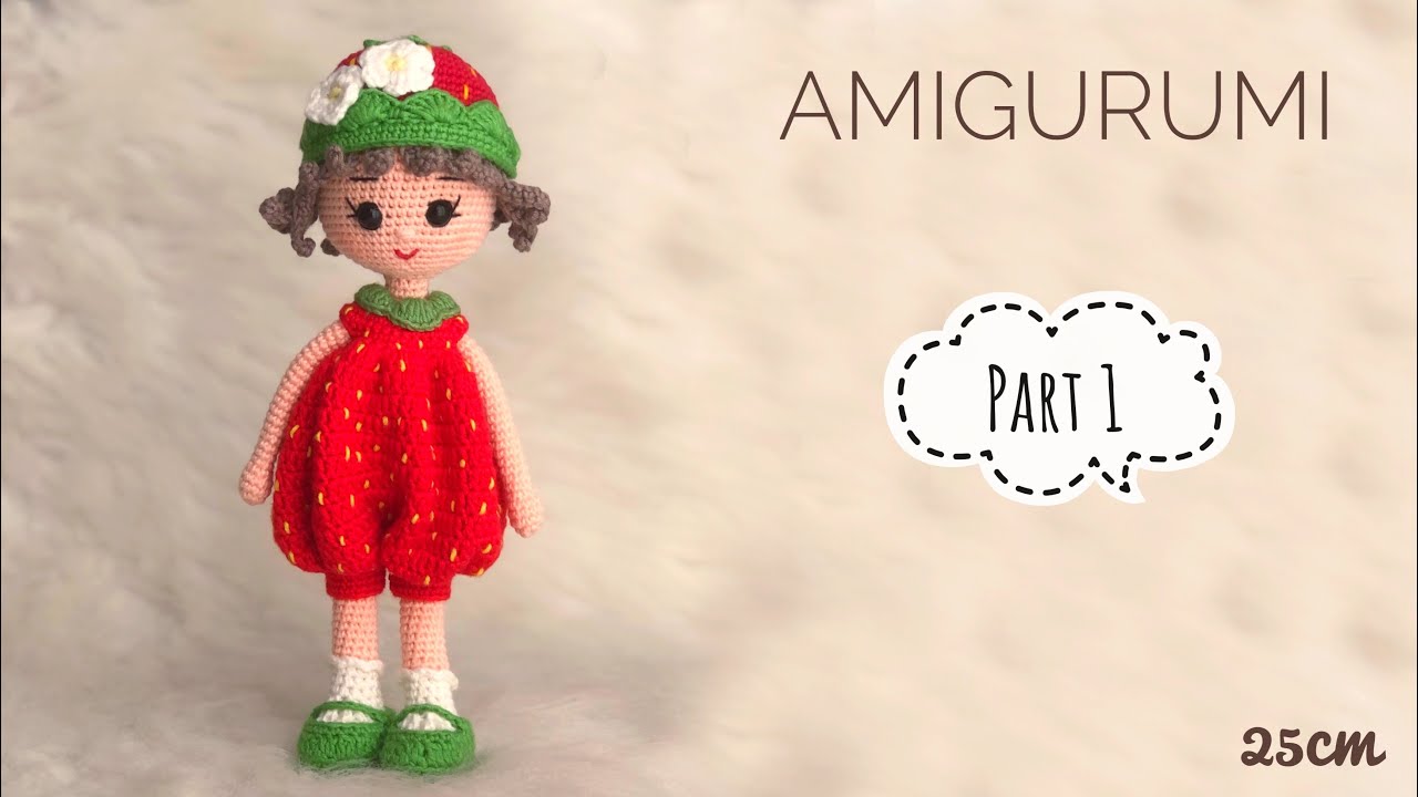 ЧАСТЬ 1 |  Кукла в костюме клубнички 🍓 (как сделать ? )