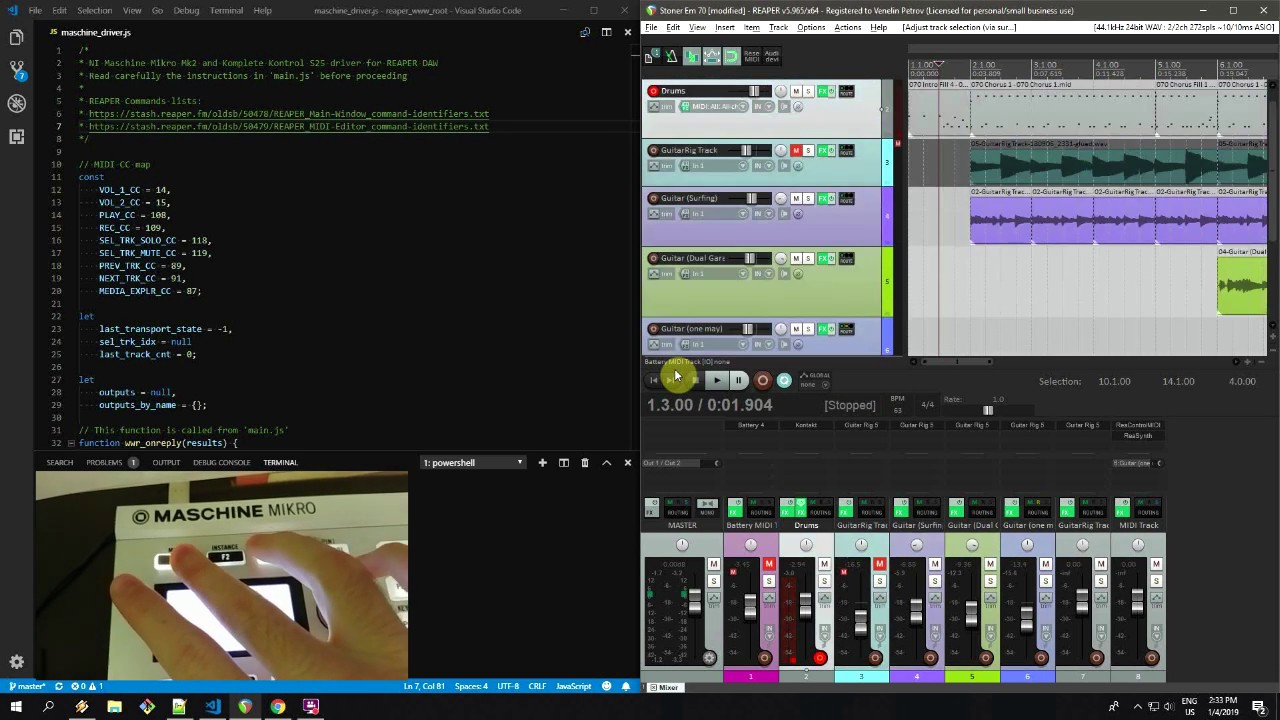 Writing MIDI Controller Driver for REAPER
