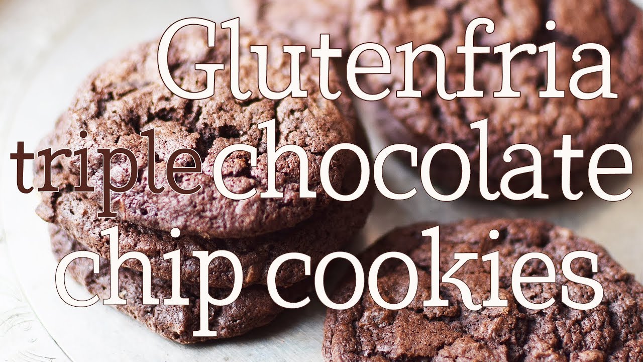 Glutenfria triple chocolate chip cookies / Grön Vecka! ~ Veganuari