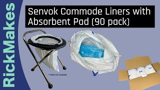 Senvok Commode Liners with Absorbent Pad (90 pack)