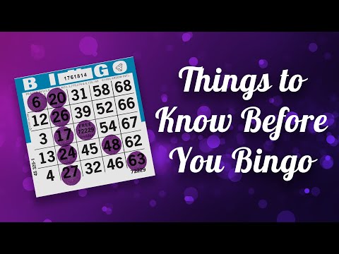 Things to Know Before You Bingo