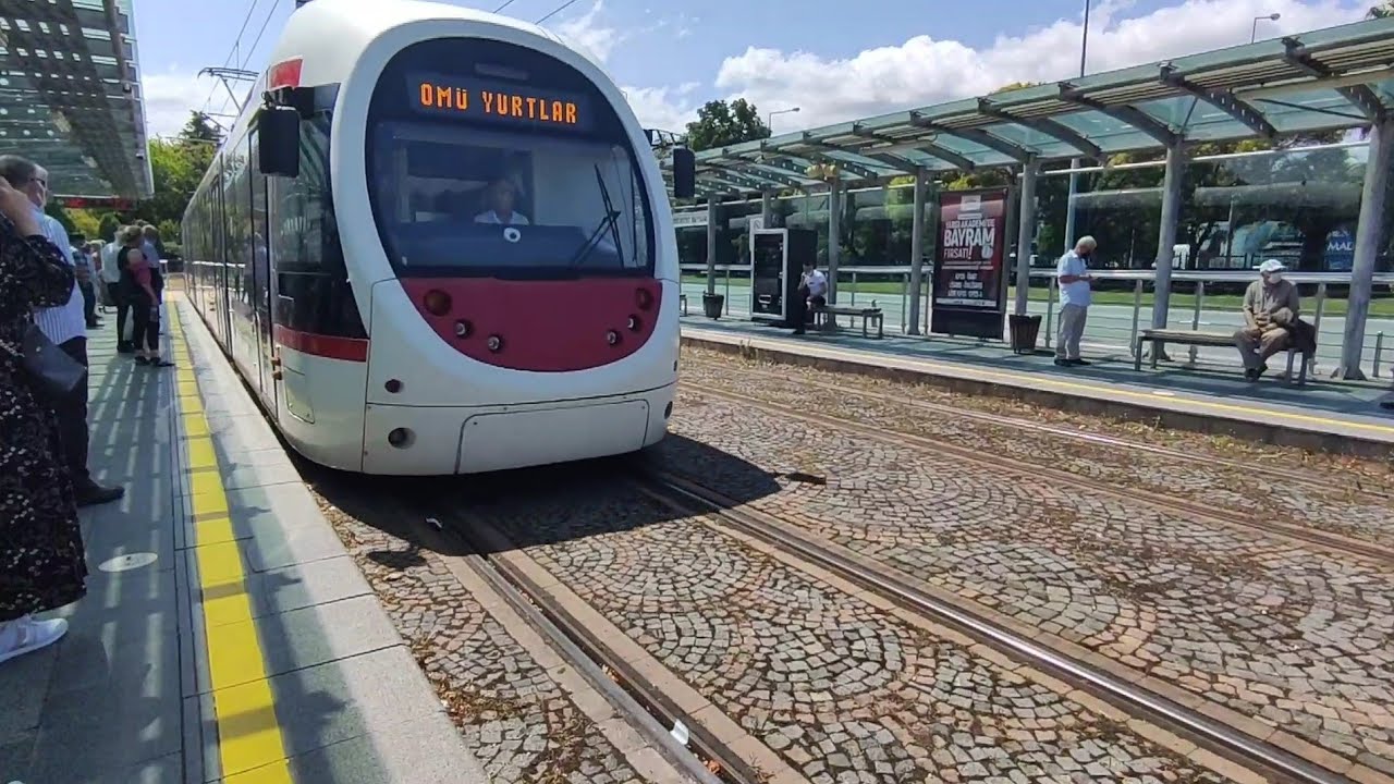 Samsun'da Tramvayla Cumhuriyet Meydanı - Ondokuzmayıs Üniversitesi Tıp Fakültesi Arasında Seyahat