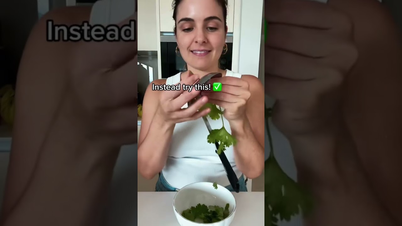 How to remove coriander leaves 