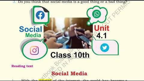 Social Media class 10th new book-unit-4.1-Part 1-English with Saeed Tahiri