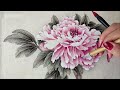 繁体字中国語の水彩で素晴らしい牡丹の花を描く方法