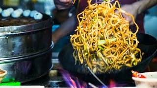 Chinese Street Food -Chicken and egg fried rice, amazing wok skills, fried turkey noodles