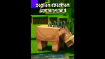Zoglien attack on armour stand #shorts
