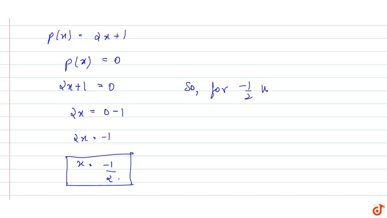 Find A Zero Of The Polynomial P X 2x 1 Youtube