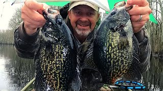 Loading up on Black Crappie with a hand tied jig and bobber