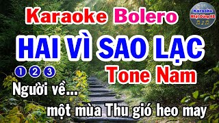 Hai Vì Sao Lạc Karaoke Tone Nam - Nhạc Sống - Nhật Dũng KB