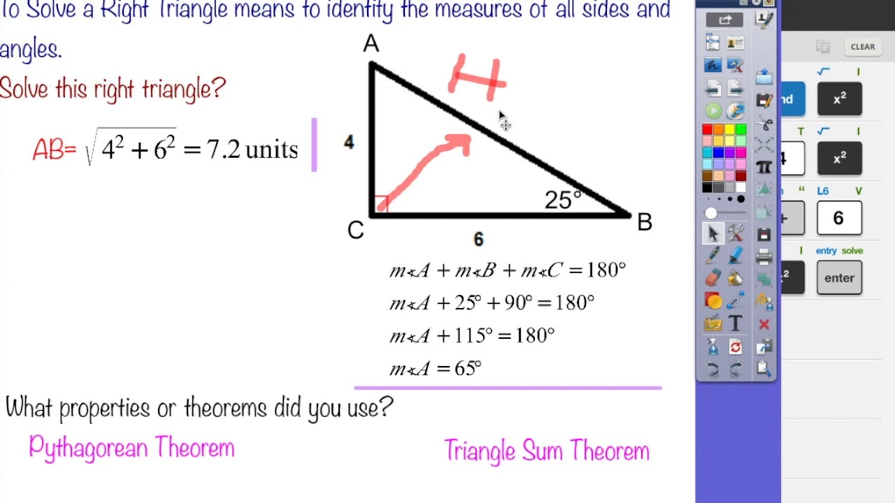 Solving Right Triangles - YouTube
