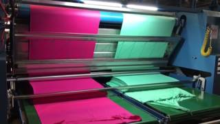 Heat setting machine for tubular knit fabric (polyester spandex or polyester.cotton spandex)