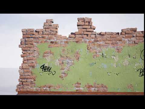 Modular Brick Wall, Unreal Engine: Horizontal wall Real-Time capture