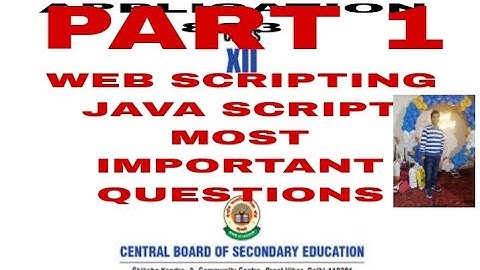 Web Application Most Important Question|Web Application chapter 3 Java script|web Application 803