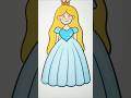 Cute Princess Drawing 👸 💖 | Easy Cartoon Girl Drawing #shots #shorts