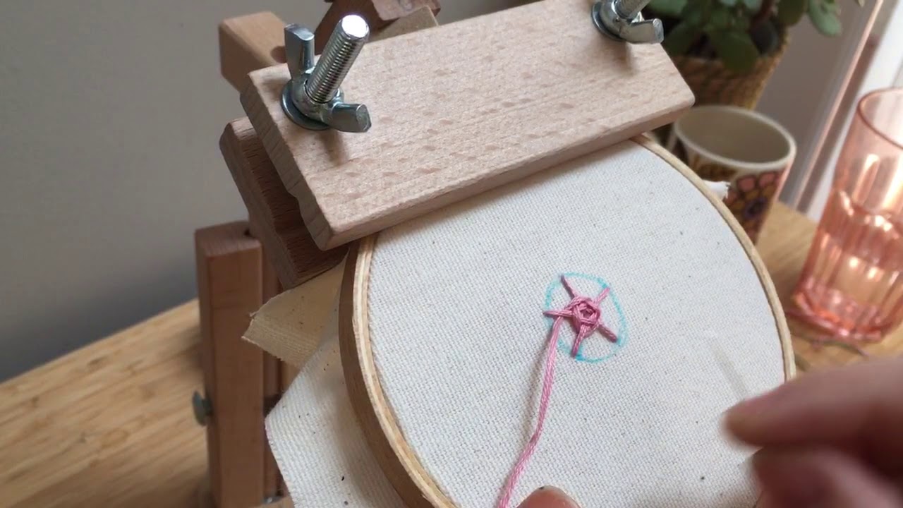 Embroidered Rose - Wagon Wheel