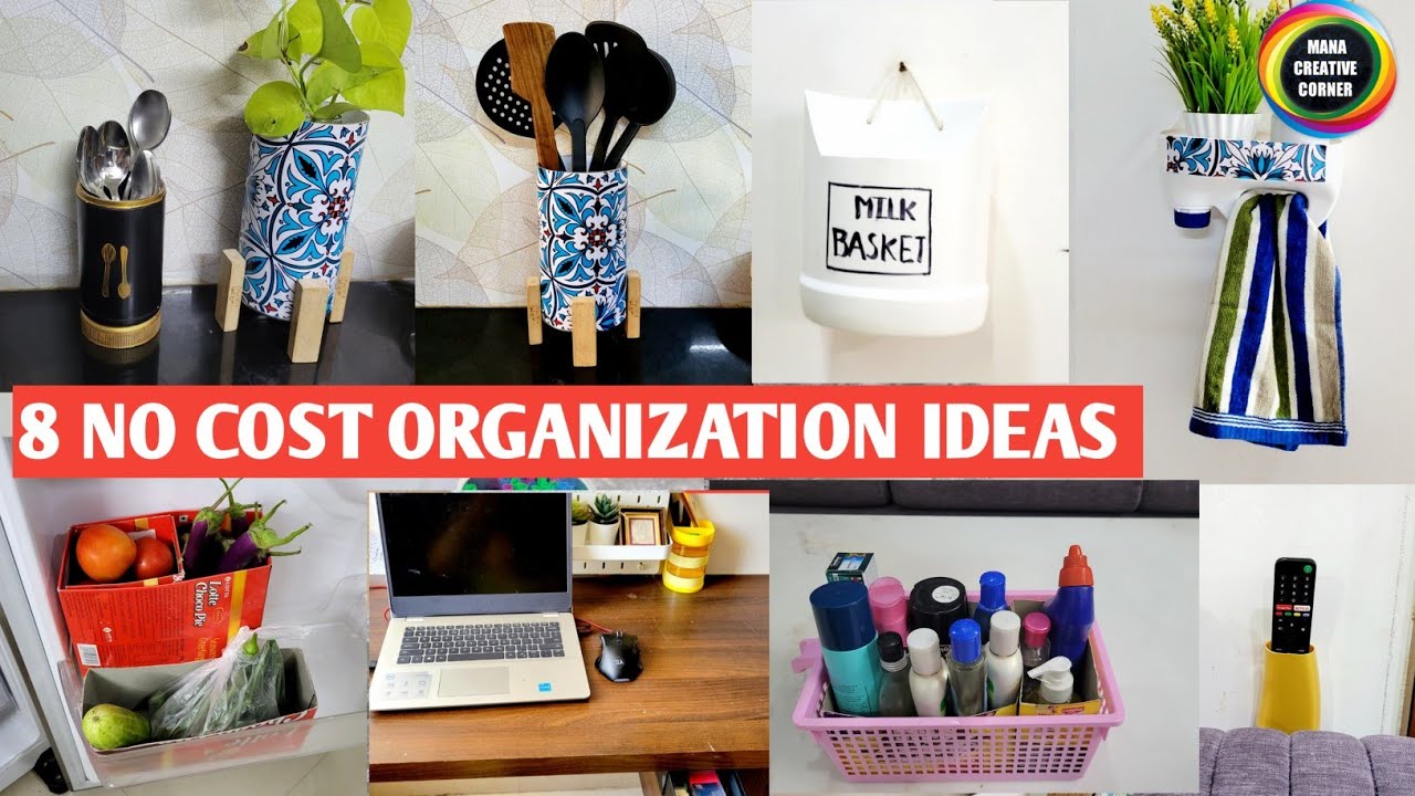 8 No Cost Home & Kitchen Organization Ideas | 8 Tips & Organization ...