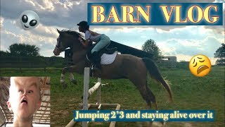BARN VLOG | Jumping a 2’3 Grid