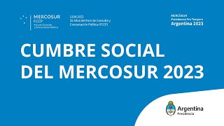 Cumbre Social del MERCOSUR - SALA A