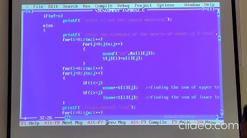 Program 12: Program to find the sum of the upper triangle and lower triangle of a given matrix