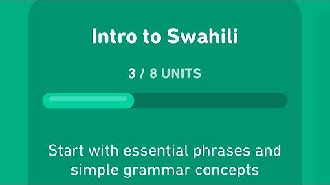 Let’s learn Swahili with Duolingo
