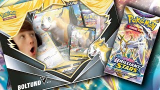Boltund V Pokémon Card Box BLESSES Me with Brilliant Stars Packs