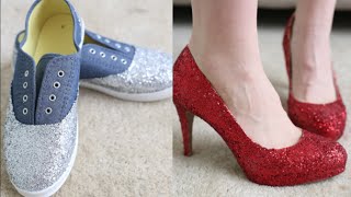 How To Make Glitter Shoes! - YouTube
