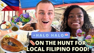 AMERICANS Try FAMOUS HALO HALO And Topsilog In Manila Philippines 🇵🇭🍨