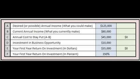 Excel ROI Calculator Video