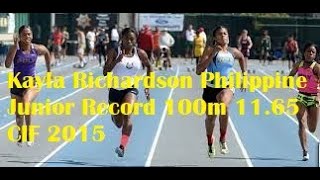 2015 Kayla Richardson CIF Phi JR Record 100, 23 45 200m