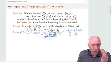Multivariable Calculus - Ch 11.6 - The Gradient as the Direction of Steepest Ascent