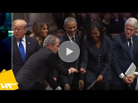 جورج بوش وزوجة أوباما ولغز الحلوى