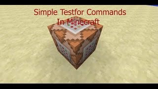 Minecraft Basic Testfor Commandblock Tutorial