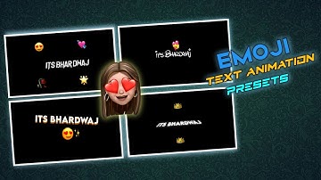 TOP 5 EMOJI TEXT PRESETS IN ALIGHT MOTION | XML FILE | TEXT ANIMATION
