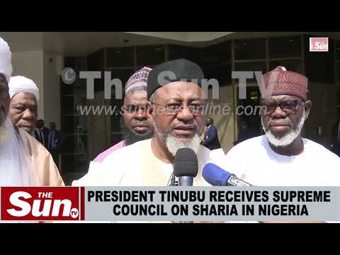 PRESIDENT TINUBU RECEIVES SUPREME COUNCIL ON SHARIA IN NIGERIA...