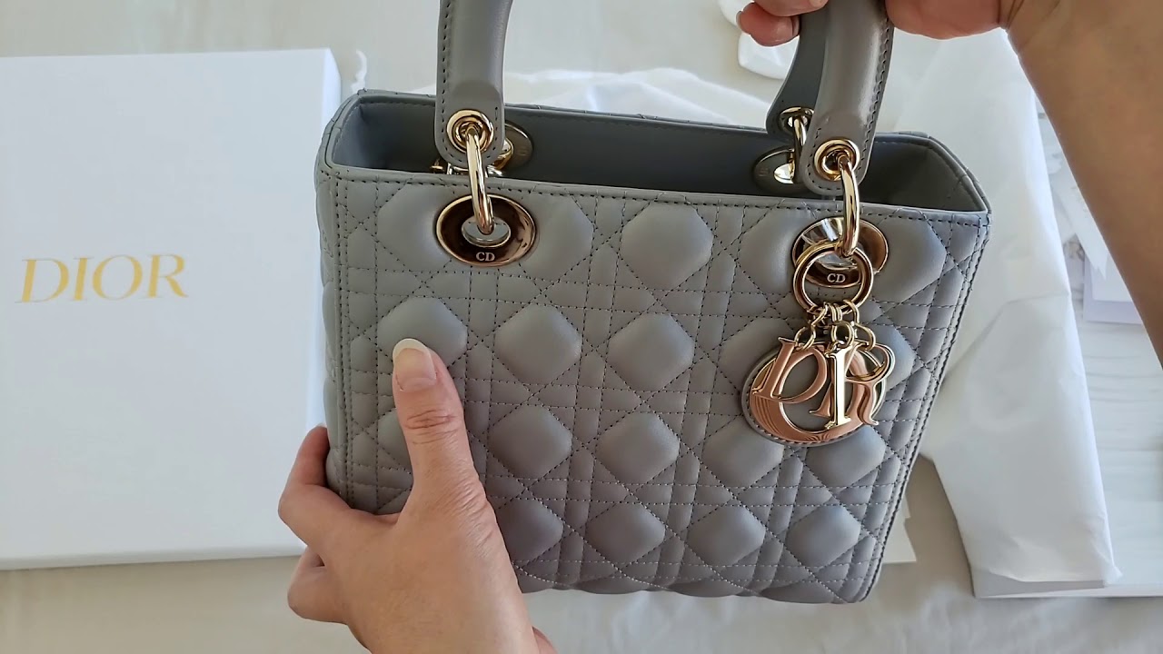 Bag Of The Day 2: Lady Dior Grey Metallic Silver Leather Medium #Ladydior # Dior - Youtube