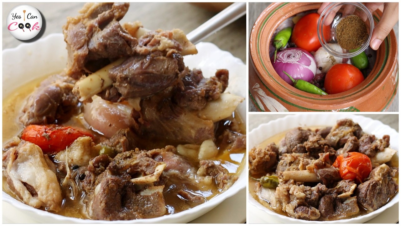 PESHAWARI ROSH 😍 Eid Dawat Special Namkeen Gosht Recipe by (YES I CAN ...
