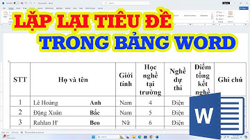 Cách lặp lại tiêu đề bảng trong Word siêu dễ