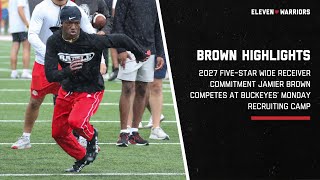 Five-star Ohio State receiver commit Jamier Brown competes at Buckeyes' recruiting camp