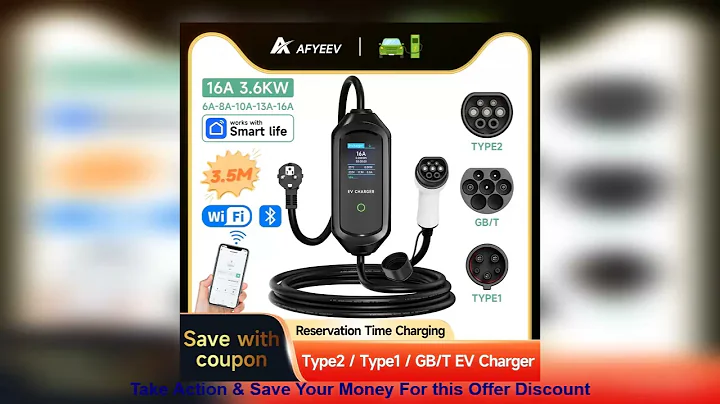 AFYEEV 3600W Portable Type2 IEC62196-2 EV Charger Type1 SAE J1772