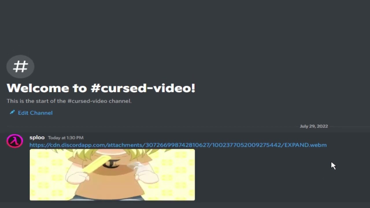 cursed discord webm video YouTube