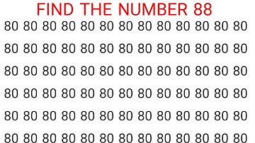 Can You Find the Number “88”? Test Your Mind & Eyes in 1 Minute.