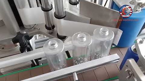 Round bottle vertical automatic positioning labeling machine label applicator line