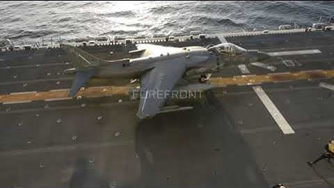 Harrier Jump Jet Carrier Takeoff and Landing