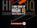 5 ODD SIGNS OF HIGH IQ (DO YOU HAVE IT?) #shorts #psychology #usa