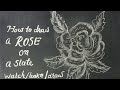 How to draw a rose on a slate  by keshavlal vora  how to draw flowers