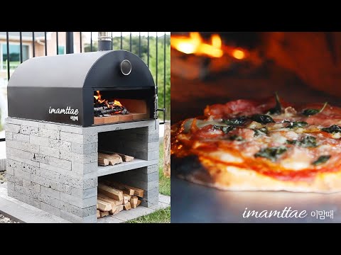 (SUB)🔥🍕피자화덕만들기 Build a wood fired pizza & cooking oven｜마르게리타, 프로슈토 화덕피자｜Pizza Margherita, Prosciutto