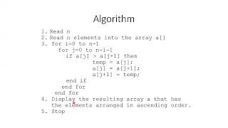 C Program Lab Assignment 7- Sort the given set of Nnumbers using Bubblesort.