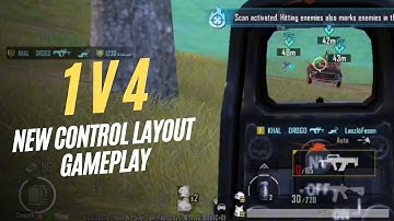 PUBG Mobile 1v4 Gameplay | Testing My New 4 Finger Control Layout